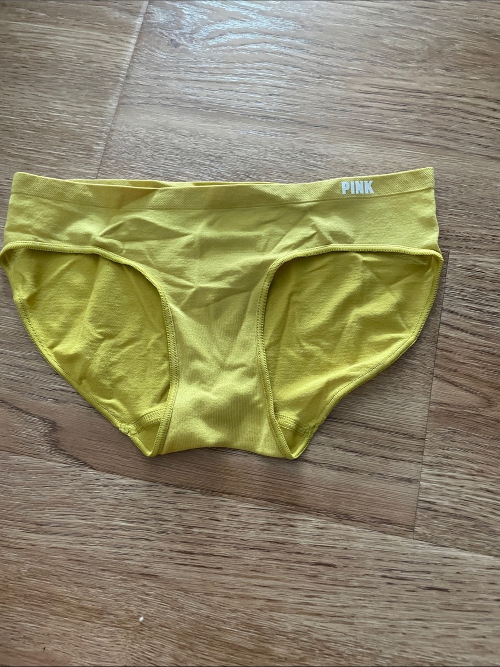 PINK Victoria's Secret Yellow Seamless Cotton-Blend Briefs